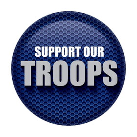 Beistle BT040 Support Our Troops Button, 2"