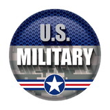 Beistle BT041 U S Military Button, 2