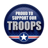 Beistle BT046 Proud To Support Our Troops Button, 2