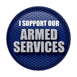 Beistle BT047 I Support Our Armed Services Button, 2