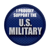 Beistle BT048 I Proudly Support U S Military Button, 2