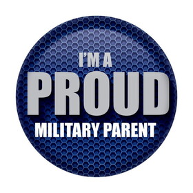 Beistle BT049 I'm A Proud Military Parent Button, 2"