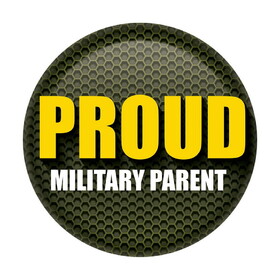 Beistle BT051 Proud Military Parent Button, 2"