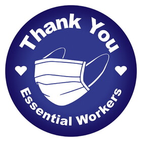 Beistle BT063 Thank You Essential Workers Button, 2"
