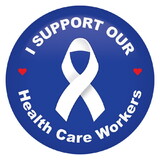 Beistle BT065 I Support Our Health Care Workers Button, 2