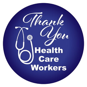 Beistle BT073 Thank You Health Care Workers Button, 2"