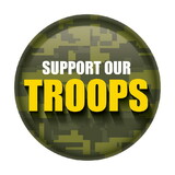 Beistle BT077 Support Our Troops Button, 2