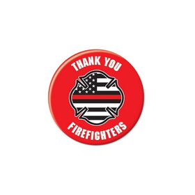 Beistle BT112 Thank You Firefighters Button, 2"