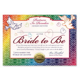 Beistle CG039 Bride To Be Certificate, 5