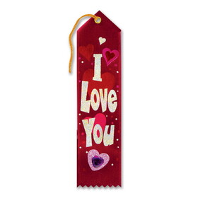 Beistle JR049 I Love You Jeweled Ribbon, 2" x 8"