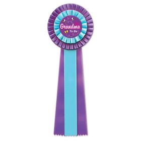Beistle RD101 Grandma To Be Deluxe Rosette, 4&#189;" x 13&#189;"