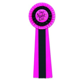 Beistle RD14 Last Night Out Deluxe Rosette, 4&#189;" x 13&#189;"
