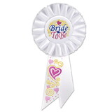 Beistle RS026 Bride To Be Rosette, 3¼