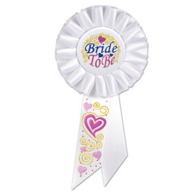 Beistle RS026 Bride To Be Rosette, 3&#188;" x 6&#189;"