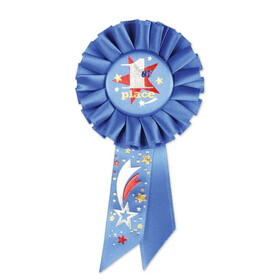 Beistle RS045 1st Place Rosette, 3&#188;" x 6&#189;"