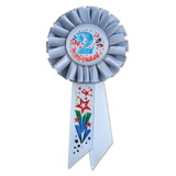 Beistle 3.75 x 6.5 Award Ribbon Blue Pack of 4 (60410-B)