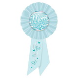 Beistle RS553B Mom To Be Rosette, blue, 3¼