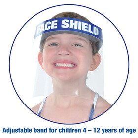 Beistle S100378 Deluxe Child's Face Shield - Stitched, Band 29 long x 1 high; foam insert 9 long x 1 high x 1 thick, Shld 6.5" high x 10" wide