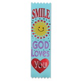 Beistle VP801 Smile, God Loves You Value Pack Ribbons, 1½