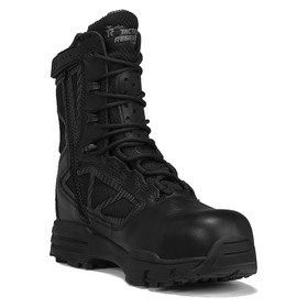 Tactical Research TR Chrome TR998Z WP:  8" Waterproof Side-Zip Composite Toe Boot - BLACK