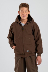 Berne Apparel BHJ52 Youth Sanded Hooded Jacket - Quilt Lined