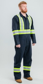 Berne Apparel HVC250 Safety Striped Unlined Coverall