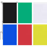 Muka 6 Pcs Solid Color Blank Garden Decorative Flags, Polyester Yard Banners for Decorating, 12