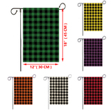 Muka 3 Pcs Grid Garden Decorative Flags, Double Sided Plaid Yard Flags for Decorating, 12