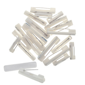 Muka 500PCS Plastic Adhesive Pins Backs, Metal Safety Bar Pins with Adhesive Sticky Back for ID Badges