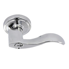 Better Home Products Twin Peaks Lever, Keyed Entry, Chrome