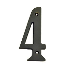 Better Home Products 4" Solid Brass House Numbers, Matte Black