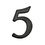 Better Home Products 550BLK 5" Plastic House Numbers #0, Matte Black