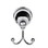 Better Home Products 5702CH West Portal Double Robe Hook, Chrome