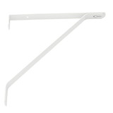 Better Home Products 706W H.D. Adjustable Shelf Support Bracket - No Hook, White Powder Coated Steel