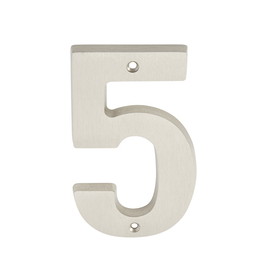 Better Home Products 5" Solid Brass Heavy Cast House Numbers, Satin Nickel