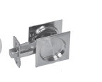 Better Home Products 920SN Round Bore Pocket Door Locks, Square Rosette,Satin Nickel