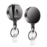 Muka 2 Pack Round Heavy Duty Badge Reels, Retractable Holders with Clips