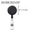 Muka 50 Pcs Retracting Badge Reel Solid Color with Belt Clip for Key Name Card