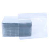 Muka 50 Pcs Clear Vinyl ID Card Badge Holders, Waterproof Type Resealable Zip( 2.5 X 3.7 inches Inner Size )