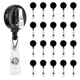 Muka 50 Pack Retractable ID Badge Reels Plastic Badge Holders with Alligator Clip