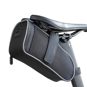 Aspire Bicycle Saddle Bag Mountain Road Bike Seat Bag Large Capacity Reflective Waterproof Nylon Cycling Equipment Black