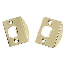 First Watch Security Full Lip Strikes - 2 Pack 1-1/8" x 2-1/4" Polished Brass Finish