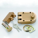 First Watch Security 1120 Single Cylinder Interlocking Deadbolt Brass Tone Finish