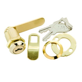 First Watch Security Cabinet & Drawer 1-1/8" Utility Cam Lock Polished Brass Finish