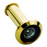 First Watch Security Wide Angle Door Viewer 190 Degrees Solid Brass Polished Brass Finish