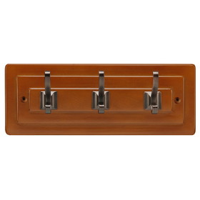 Hickory Hardware C25011-MSRB Catania Collection Hook Rail 12 Inch Long Maple Stained with Refined Bronze Finish