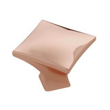 Hickory Hardware Twist Collection Knob 1-1/4 Inch Square Polished Copper Finish