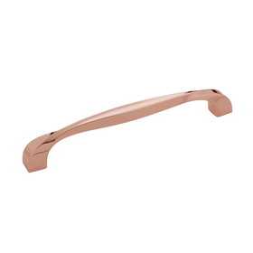 Hickory Hardware Twist Collection Pull 6-5/16 Inch (160mm) Center to Center Polished Copper Finish