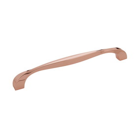 Hickory Hardware Twist Collection Pull 7-9/16 Inch (192mm) Center to Center Polished Copper Finish