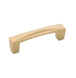 Hickory Hardware Crest Collection Pull 3 Inch Center to Center Flat Ultra Brass Finish